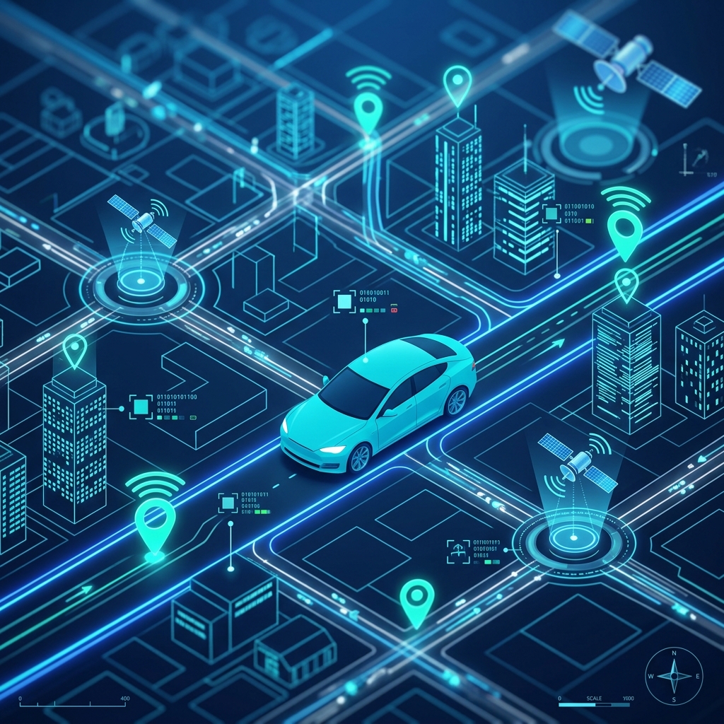 Fleet GPS Tracking Illustration